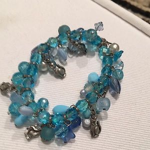 Blue blue blue collar - oh so blue and silver